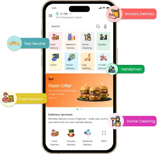 Gojek Clone Script | On-Demand Multi Service App - App Clone