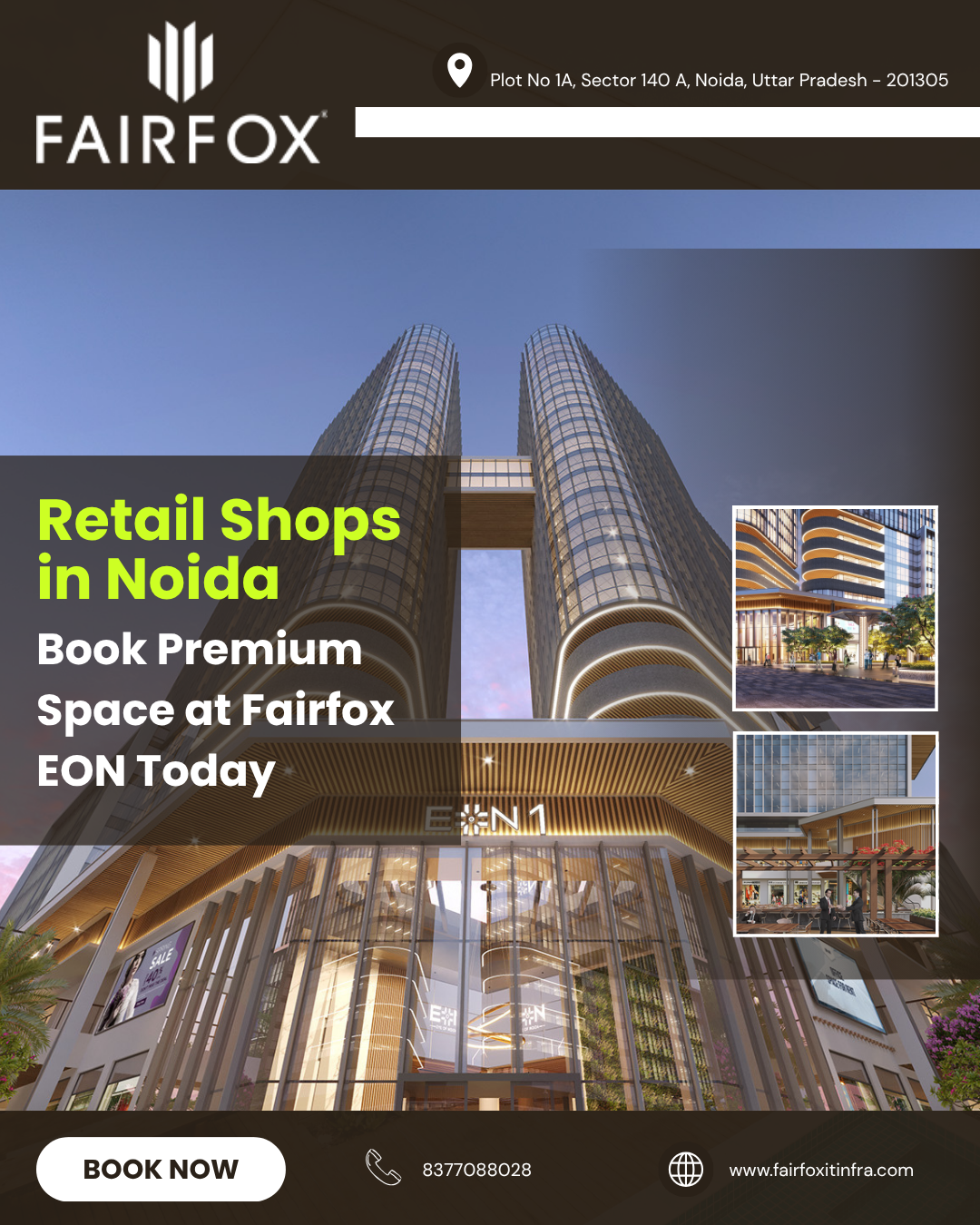 Retail Shops in Noida – Book Premium Space at Fairfox EON Today